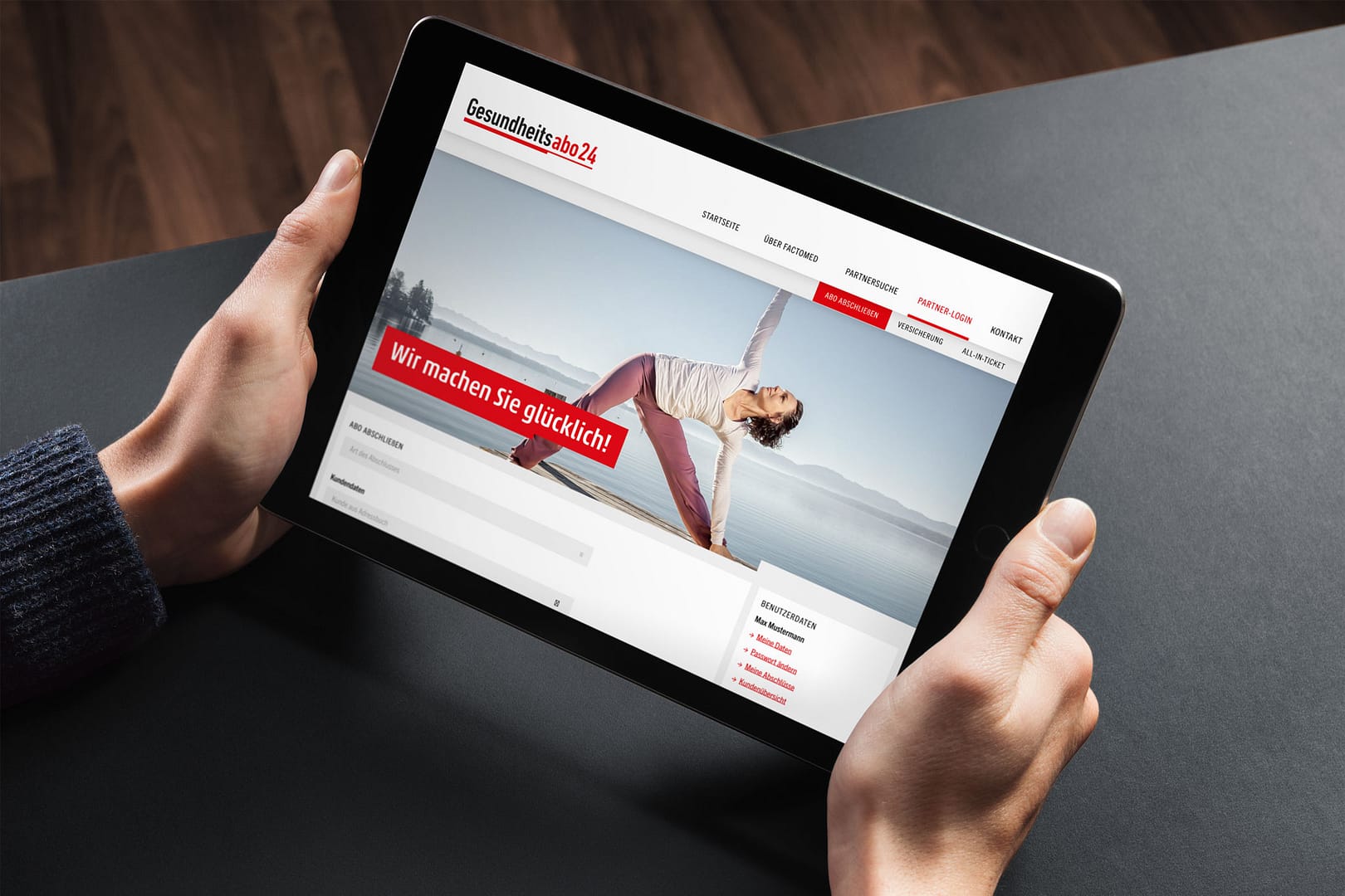 Online Plattform Gesundheitsabo24 Tablet